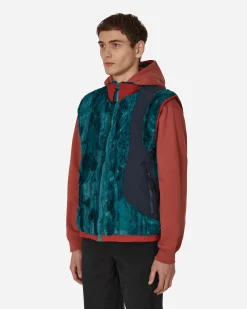 Brain Dead Coats And Jackets^Organic Paneled Fur Vest Blue