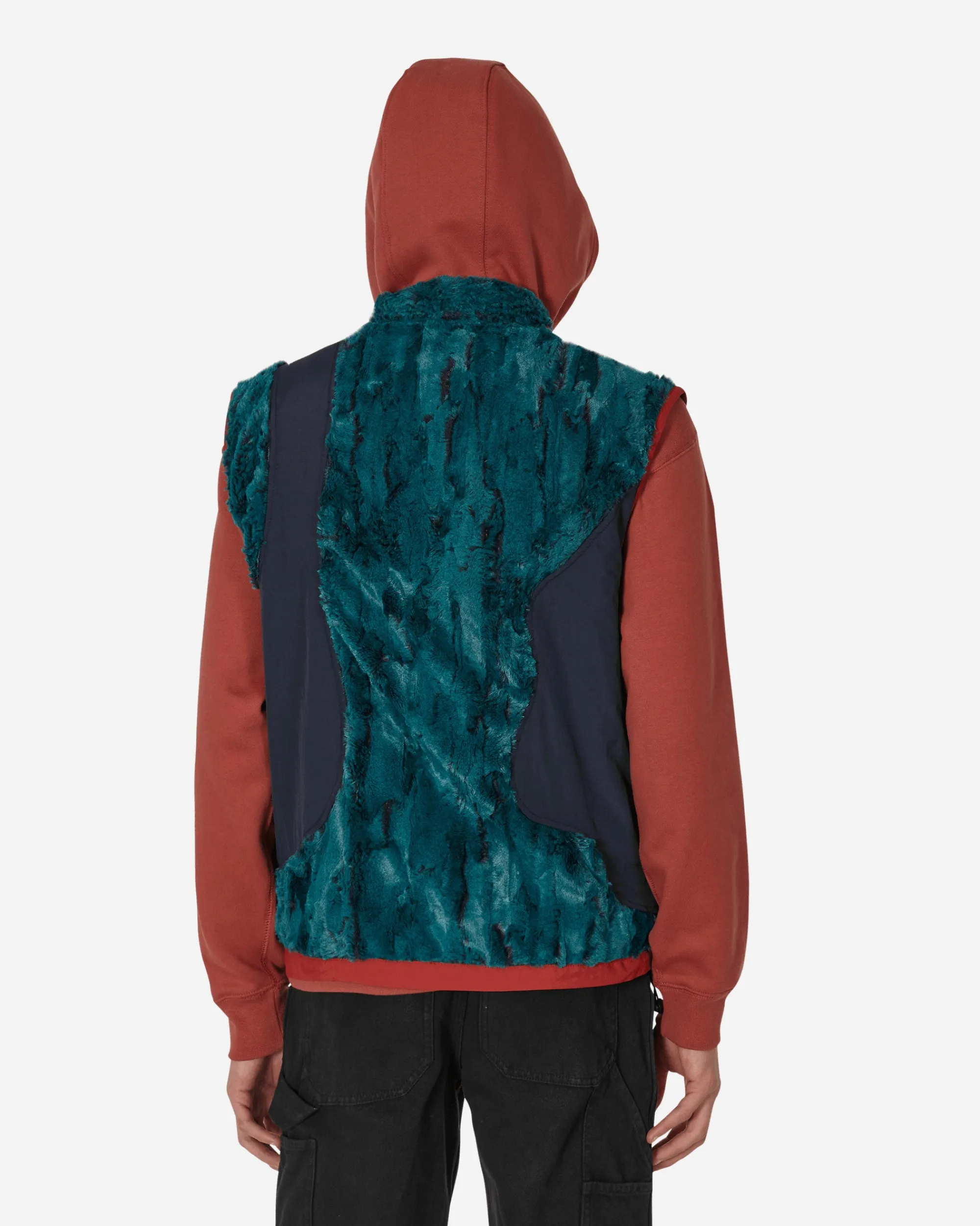 Brain Dead Coats And Jackets^Organic Paneled Fur Vest Blue