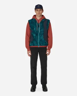 Brain Dead Coats And Jackets^Organic Paneled Fur Vest Blue