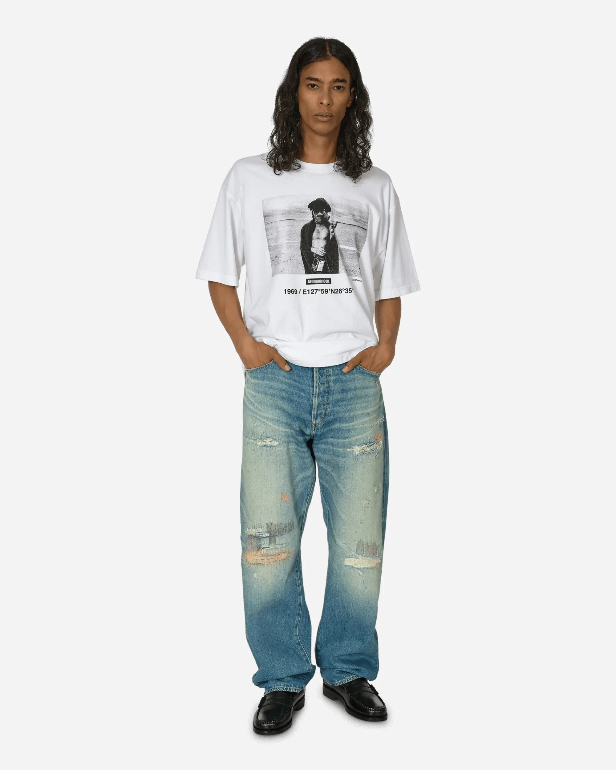 Neighborhood T-Shirts^Osamu Nagahama SS-3 T-Shirt White