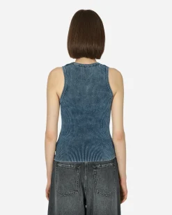 Diesel T-Shirts^Oval D Rib-Knit Tank Top Dark Blue