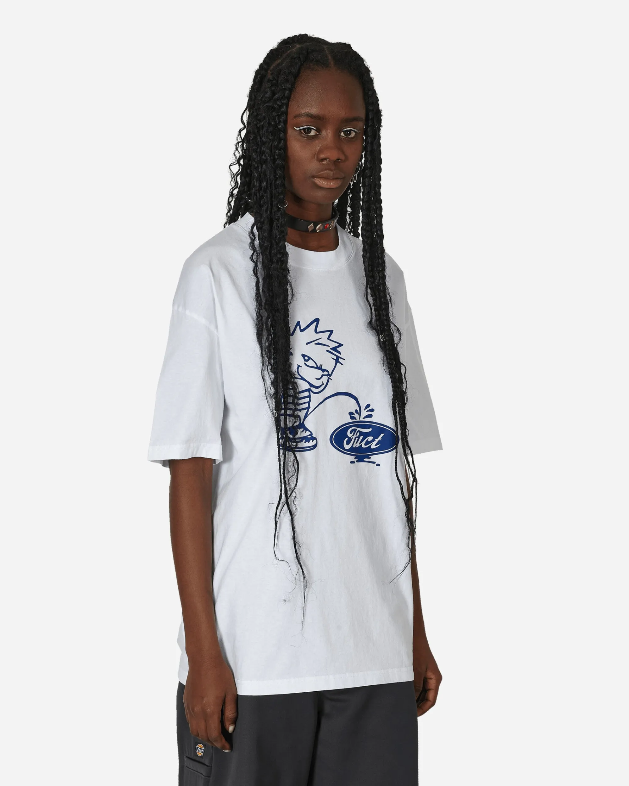 FUCT T-Shirts^Oval Pee Boy T-Shirt White