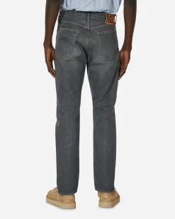 KAPITAL Pants^14oz Denim 5P Monkey Cisco (3YearsFade) Black