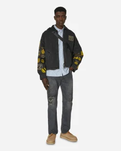 KAPITAL Pants^14oz Denim 5P Monkey Cisco (3YearsFade) Black