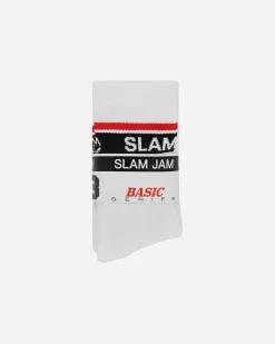 Slam Jam Underwear^3-Pack Logo Jacquard Socks White