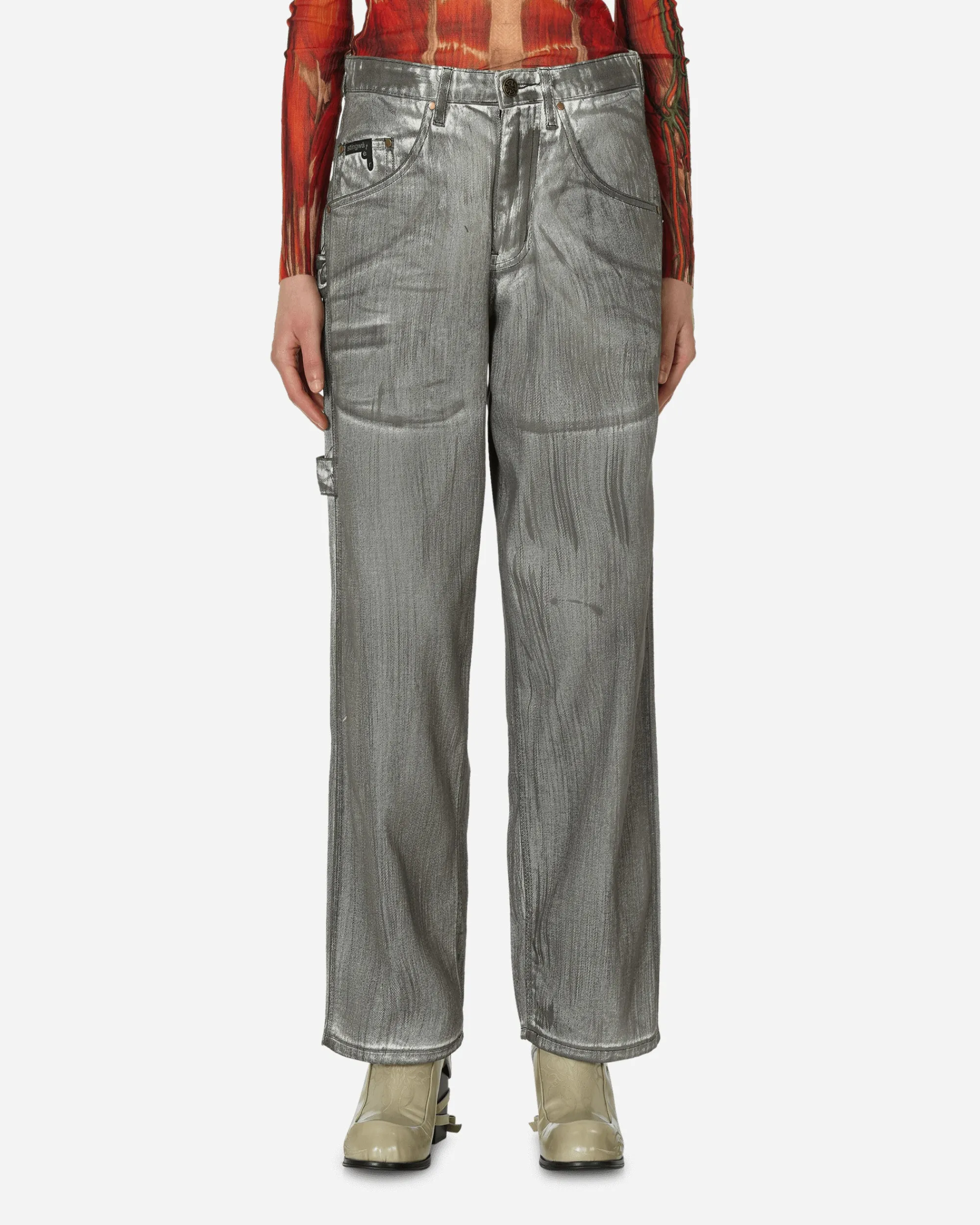 Stingwater Pants^Painted Chain Jeans Black