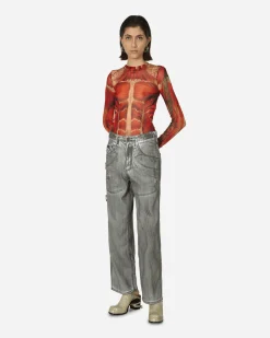 Stingwater Pants^Painted Chain Jeans Black