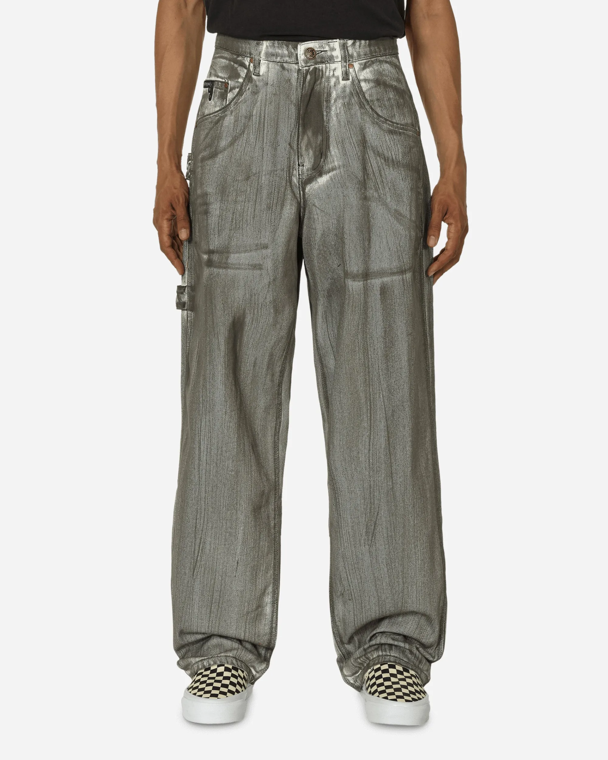 Stingwater Pants^Painted Chain Jeans Black