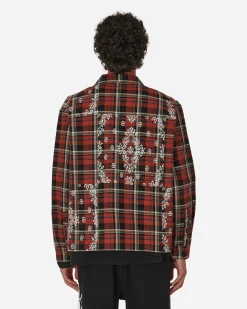 Awake NY Shirts^Paisley Printed Flannel Shirt Red
