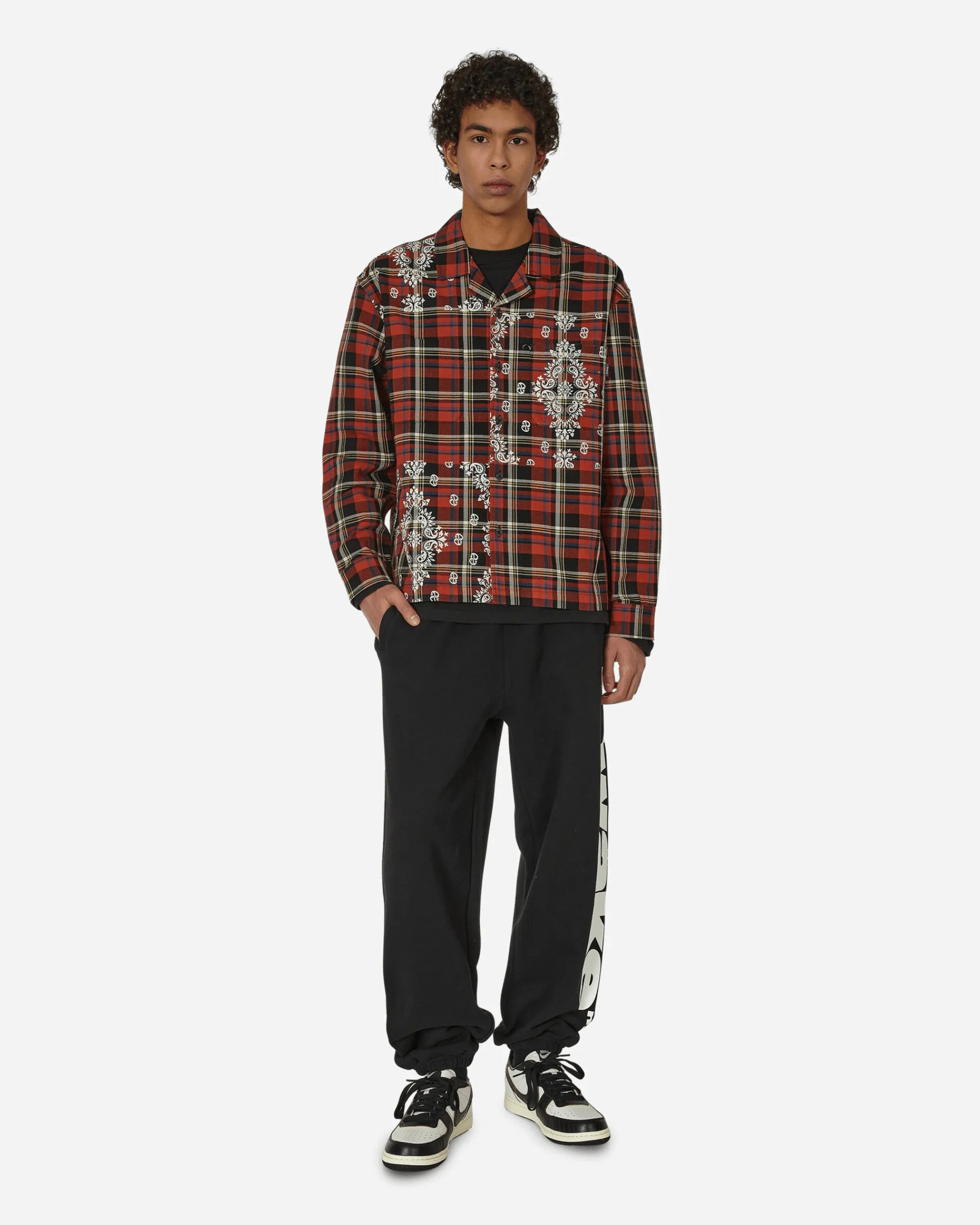 Awake NY Shirts^Paisley Printed Flannel Shirt Red