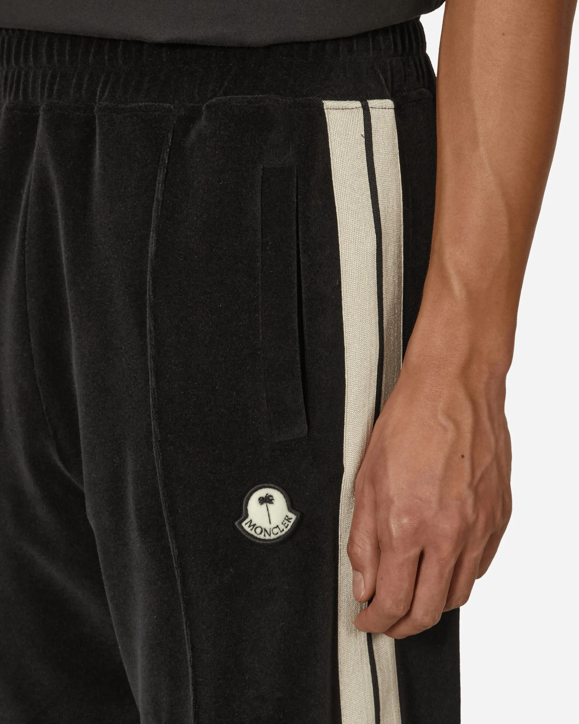Moncler Genius Pants^Palm Angels Chenille Sweatpants Black