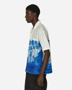Neighborhood Shirts^Palm Tree Hawaiian Shirt Blue