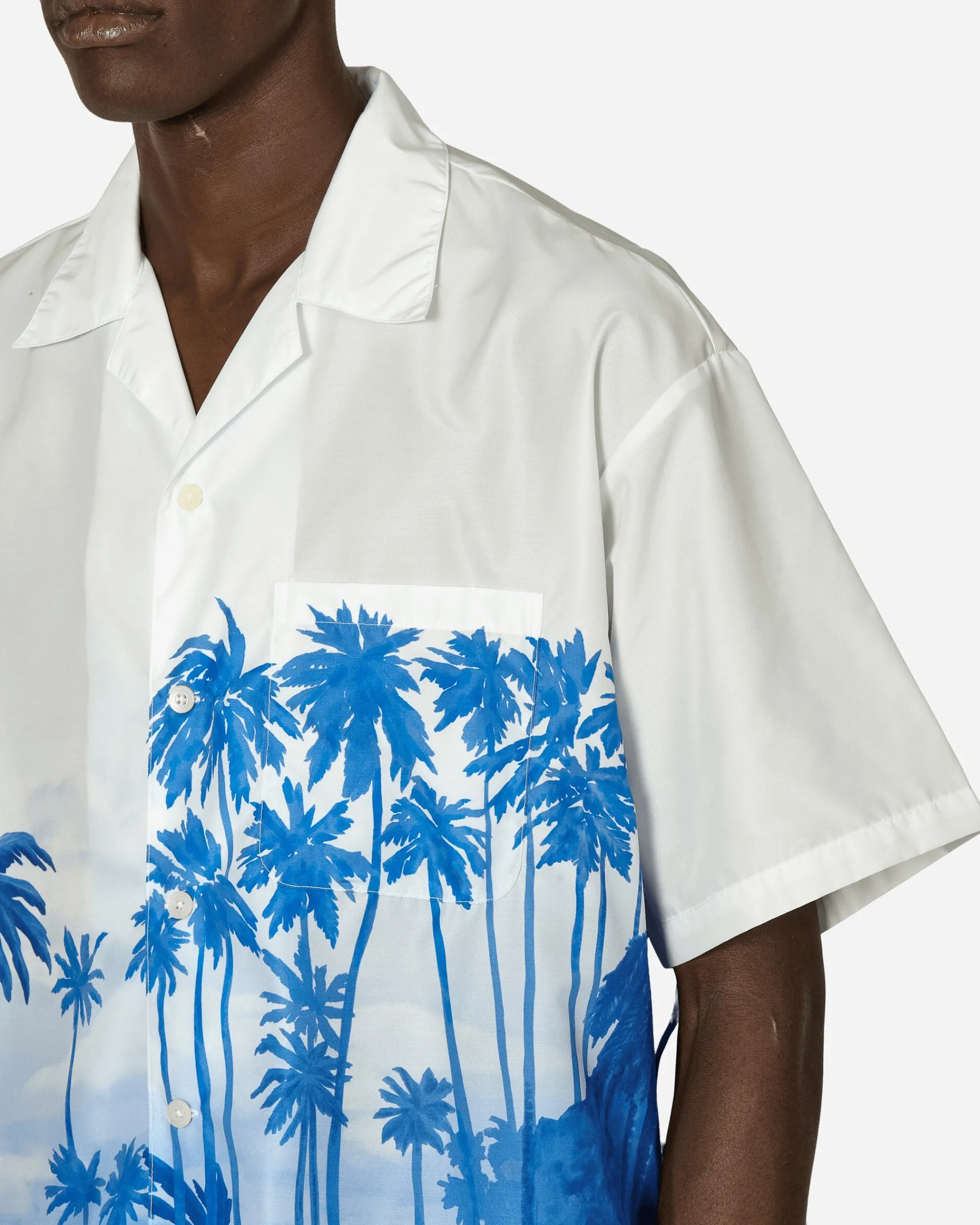Neighborhood Shirts^Palm Tree Hawaiian Shirt Blue