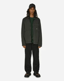 Stone Island Shirts^Panama Cotton 'OLD' Effect Overshirt Lead Grey