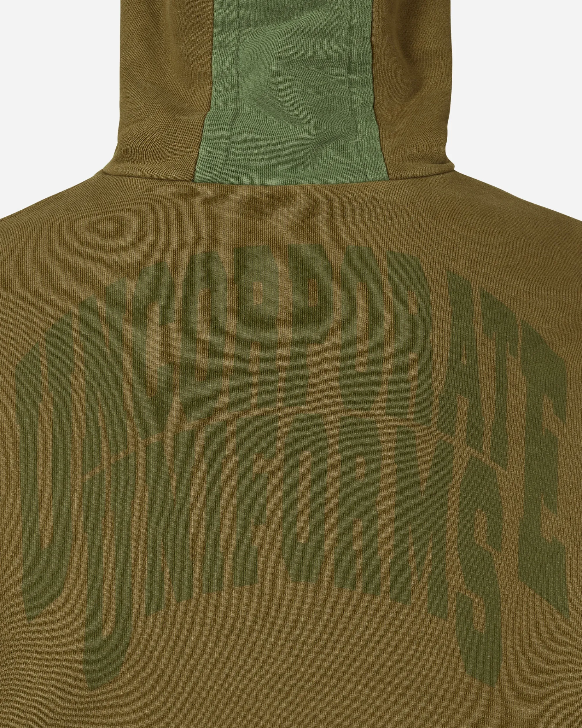 Slam Jam Sweatshirts^Panel Hooded Sweatshirt Green / Brown