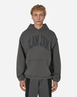 Slam Jam Sweatshirts^Panel Hooded Sweatshirt Grey / Black