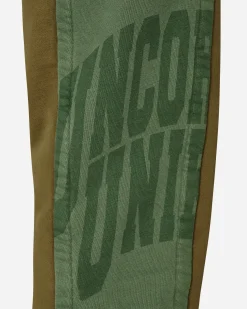 Slam Jam Pants^Panel Sweatpants Green / Brown