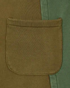 Slam Jam Pants^Panel Sweatpants Green / Brown