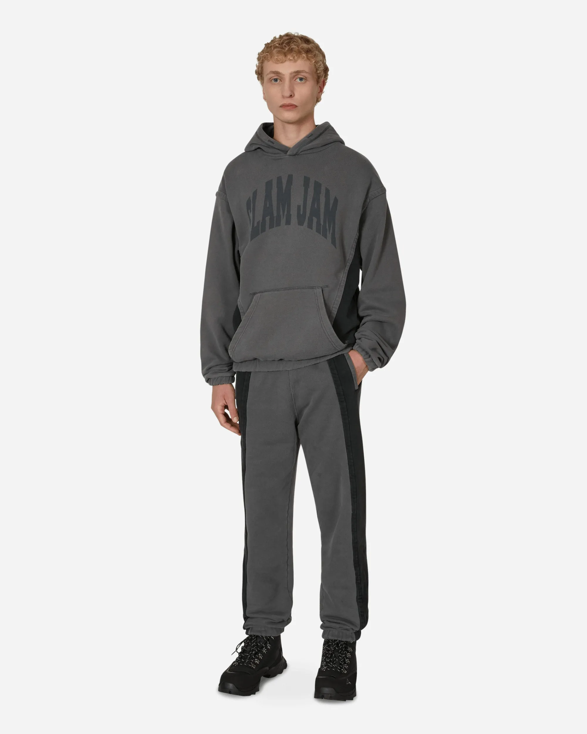 Slam Jam Pants^Panel Sweatpants Grey / Black