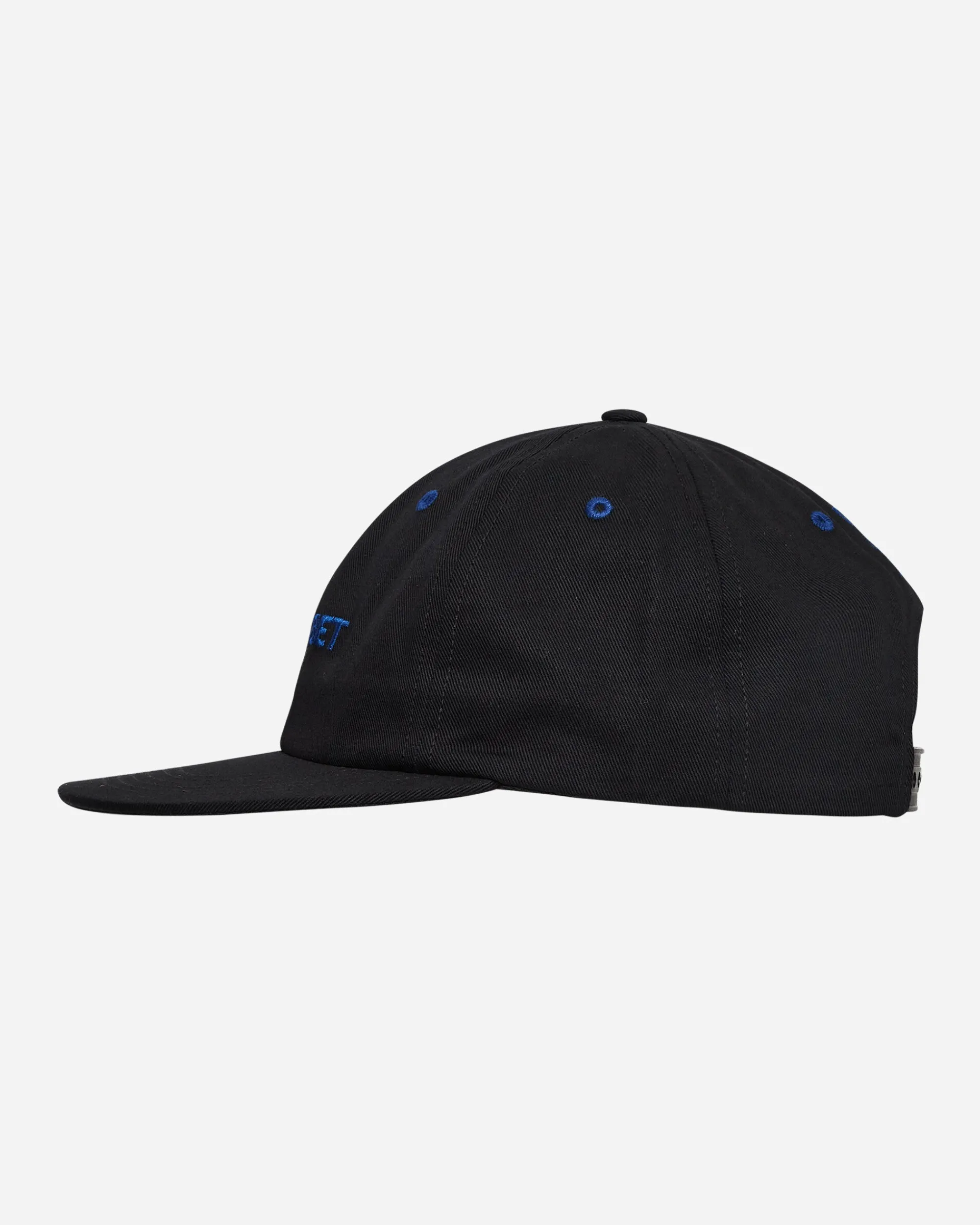 Paccbet Hats|Hats^6-Panel Woven Logo Cap Black
