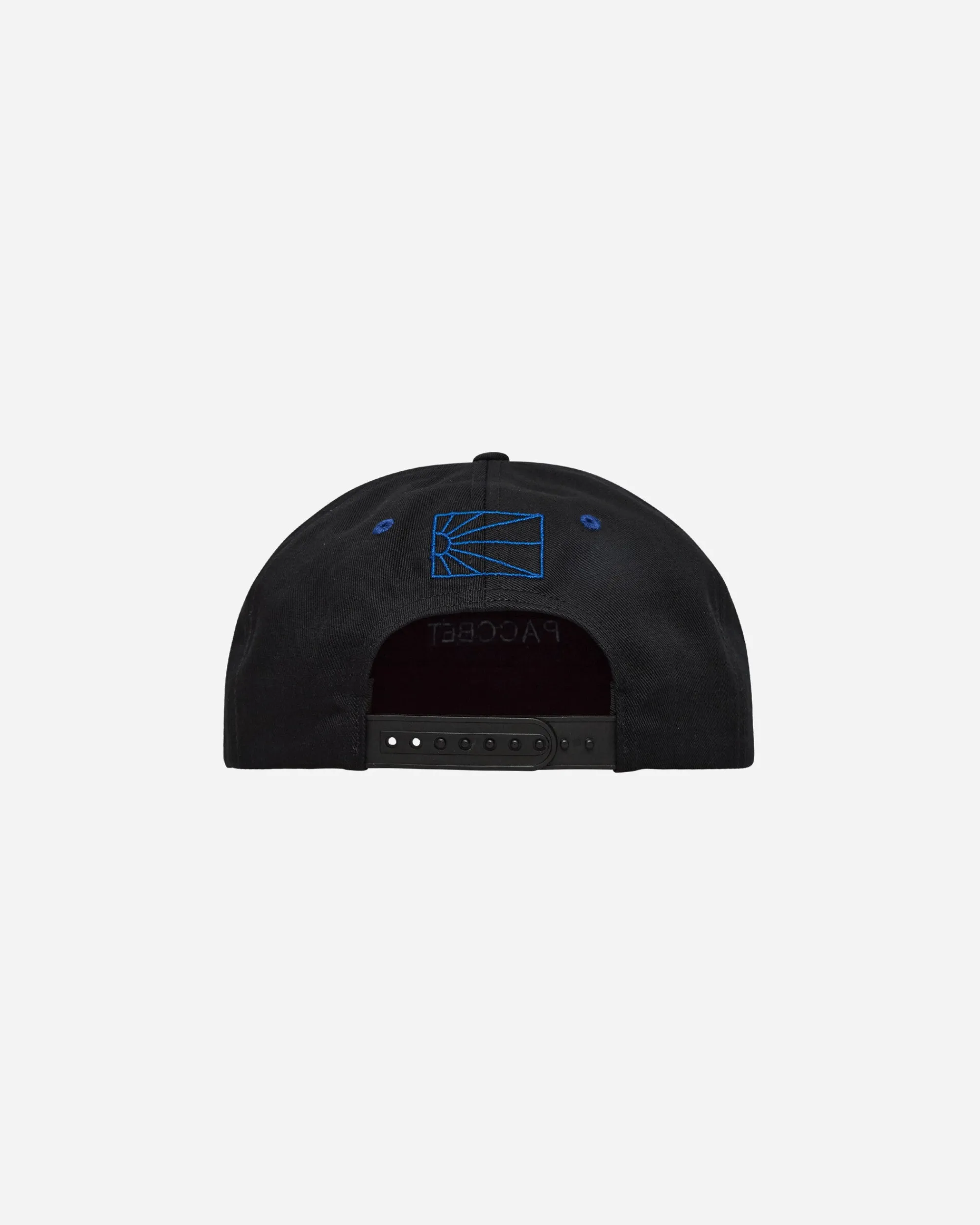 Paccbet Hats|Hats^6-Panel Woven Logo Cap Black