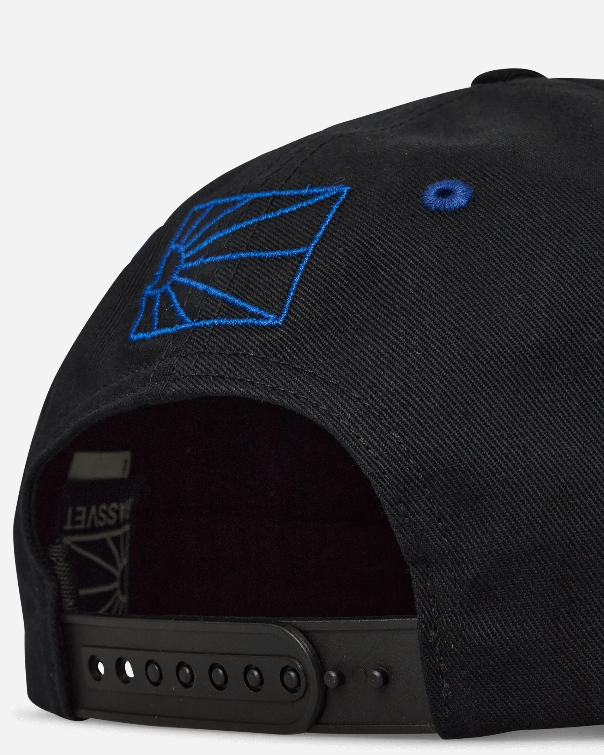 Paccbet Hats|Hats^6-Panel Woven Logo Cap Black