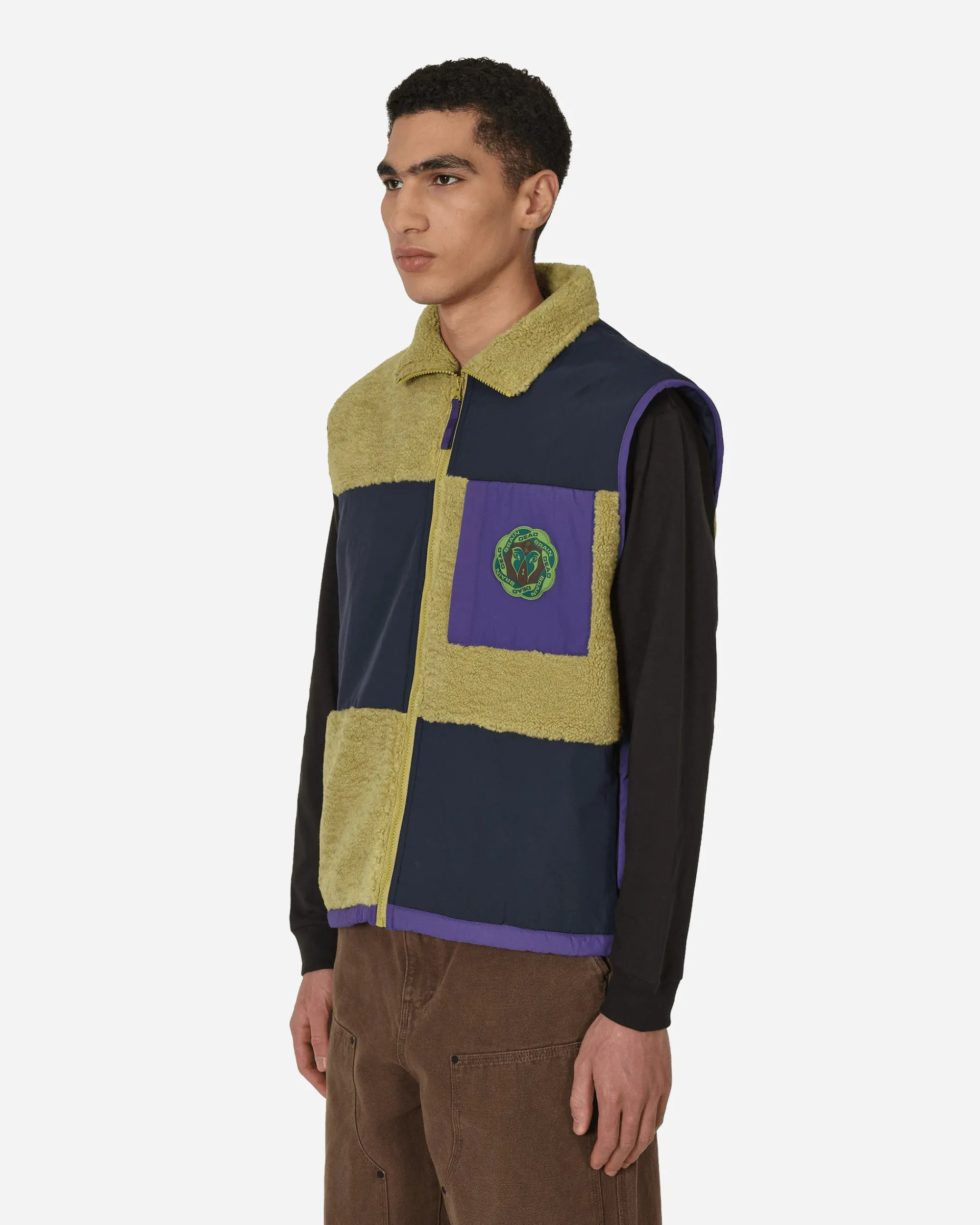 Brain Dead Coats And Jackets^Paneled Field Vest Multicolor