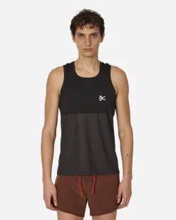 District Vision T-Shirts^Paneled Mesh Singlet Black