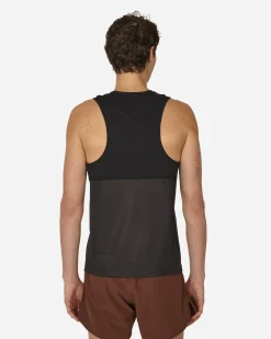District Vision T-Shirts^Paneled Mesh Singlet Black