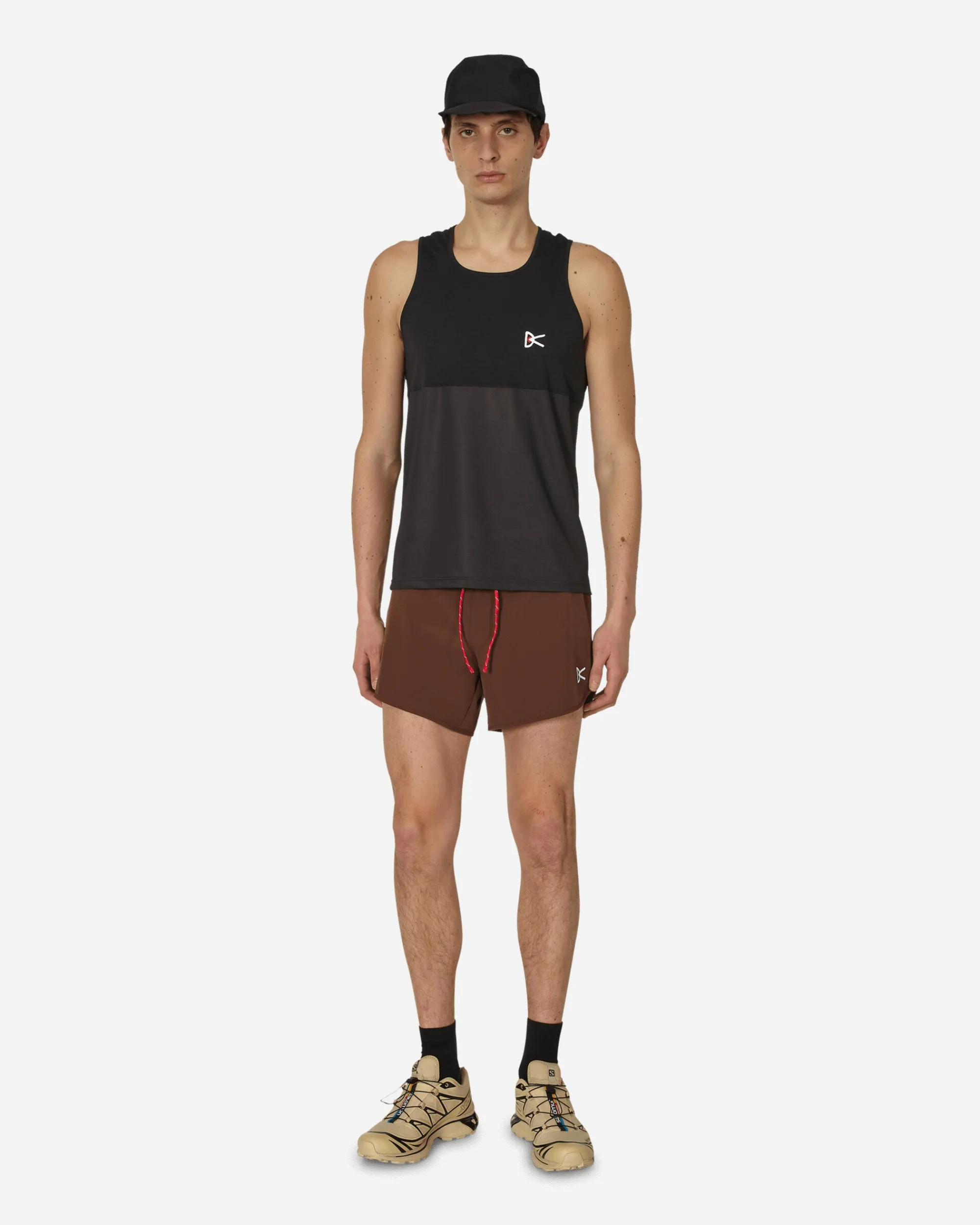 District Vision T-Shirts^Paneled Mesh Singlet Black