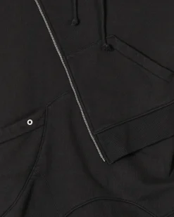 Undercoverism Sweatshirts^Panelled Hooded Sweatshirt Black