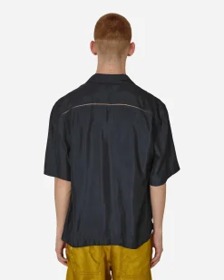 Dries Van Noten Shirts^Panelled Shortsleeve Shirt Anthracite