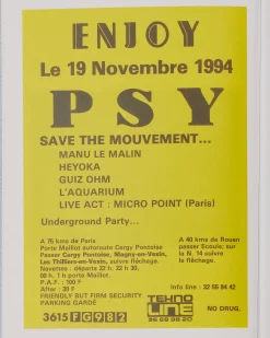 Sprint Magazines Magazines^Paris Rave Flyers 1991-1994 Zine