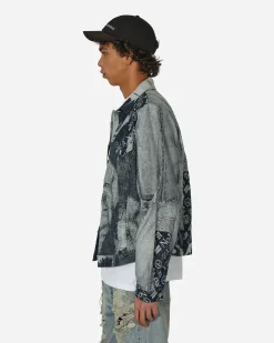 Aries Coats And Jackets^Patchwork Jacquard Trucker Jacket Indigo