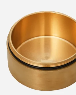 Mister Green High Times^Peace Logo Container Brass