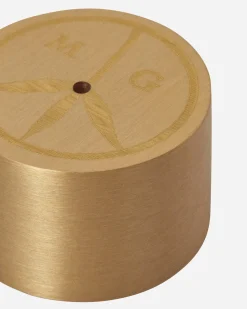 Mister Green Home^Peace Logo Cylinder Burner Brass