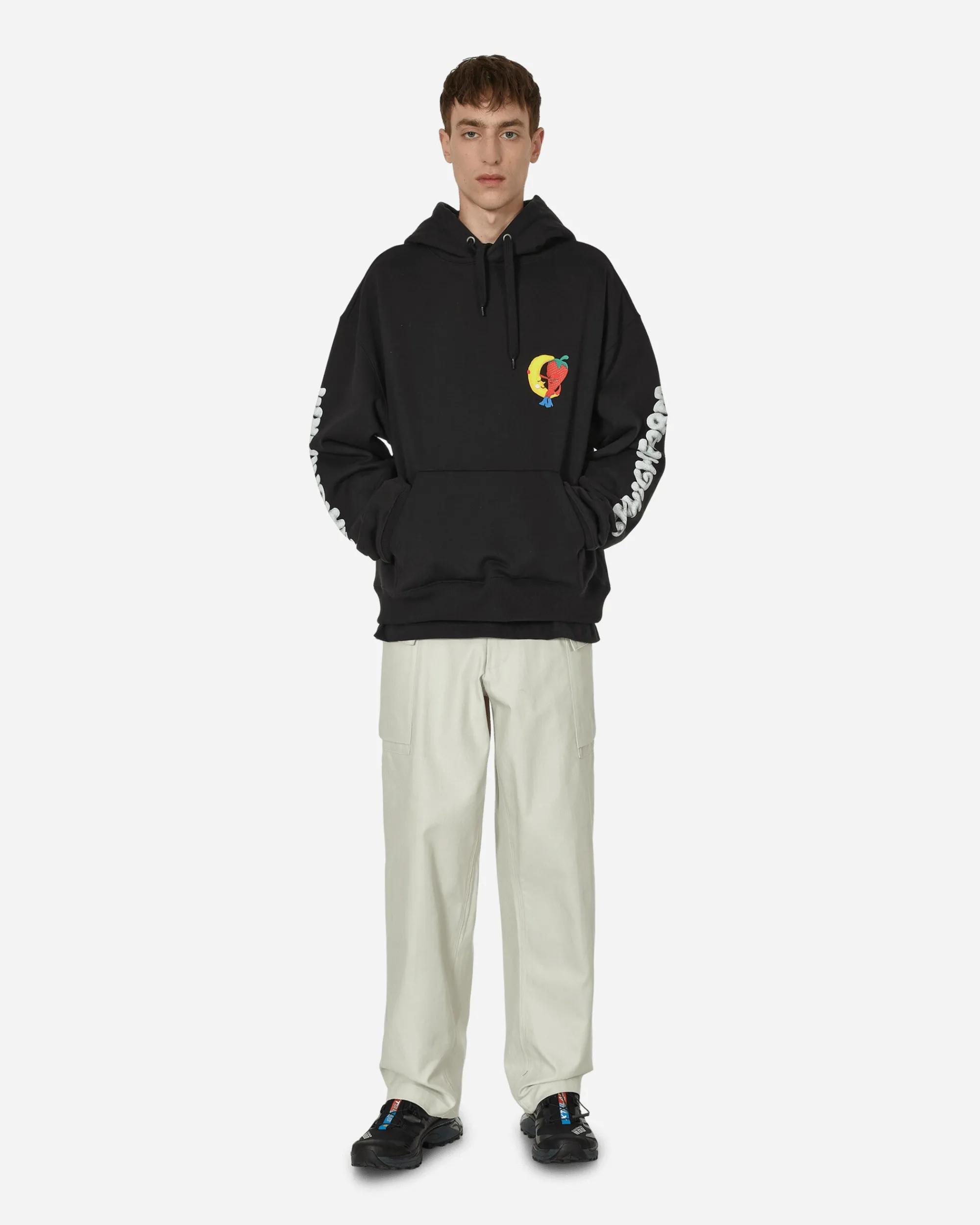 Sky High Farm Sweatshirts^Perennial Shana Graphic Hooded Sweatshirt Black