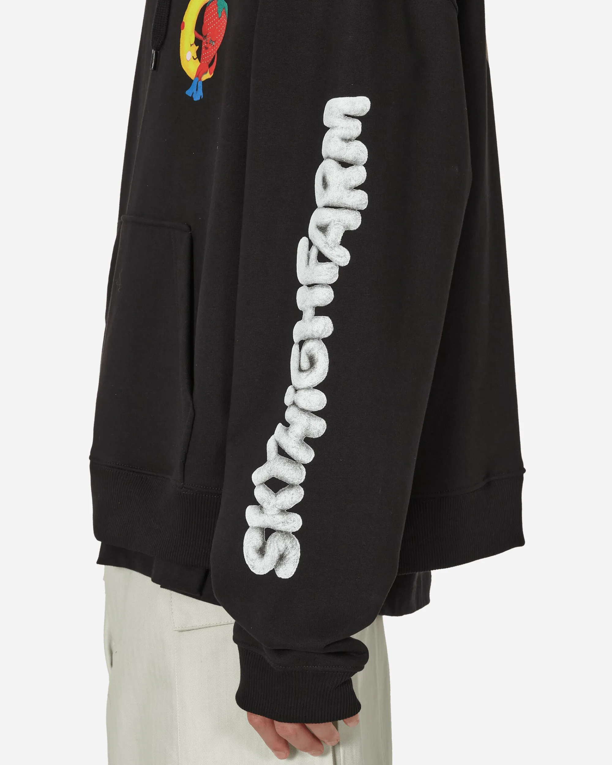 Sky High Farm Sweatshirts^Perennial Shana Graphic Hooded Sweatshirt Black