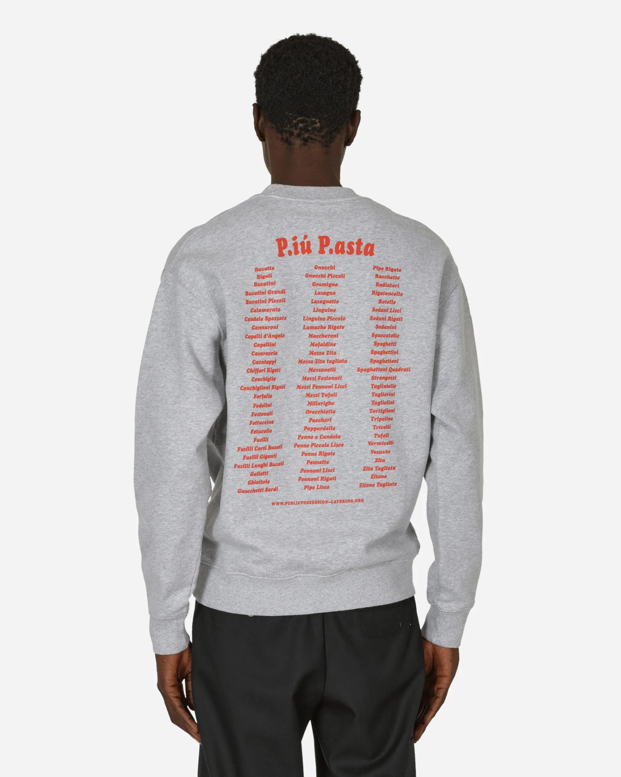 Public Possession Sweatshirts^P.iù P.asta Crewneck Sweatshirt Light Grey Heather