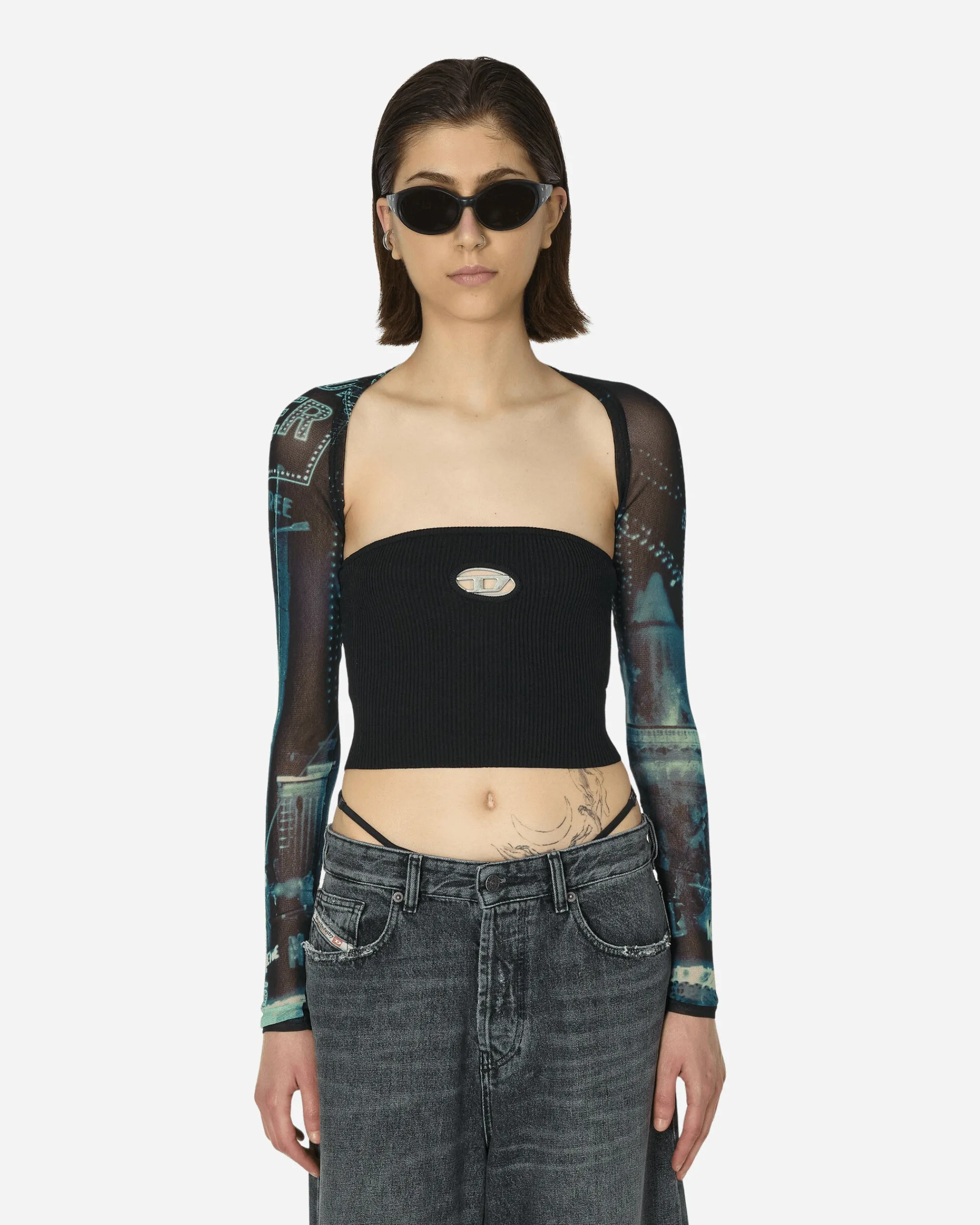 Jean Paul Gaultier T-Shirts^Pigalle Sleeves Navy / Light Blue