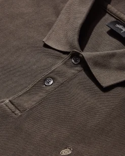 Stüssy T-Shirts^Pique Polo Pigment Dyed Brown
