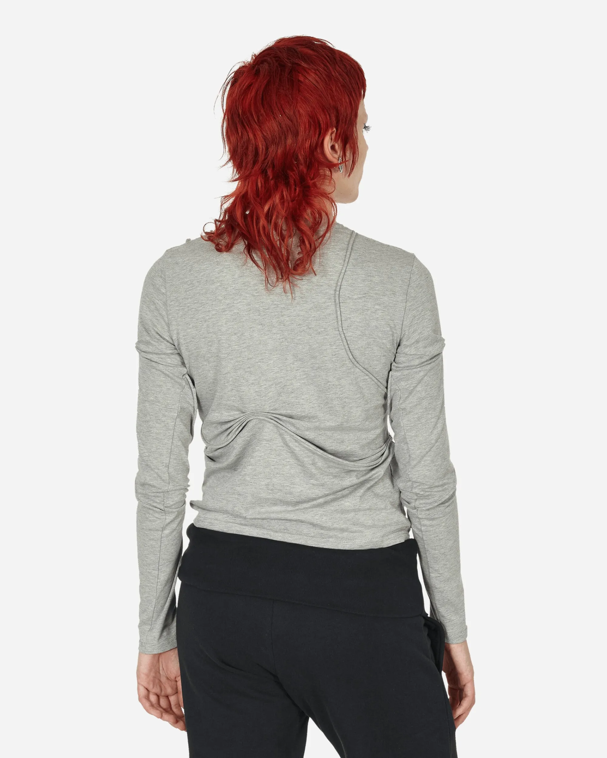Mainline:RUS/Fr.CA/DE T-Shirts^Pleated Longsleeve Top Grey