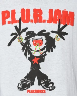 Pleasures T-Shirts^P.L.U.R. Jam T-Shirt White