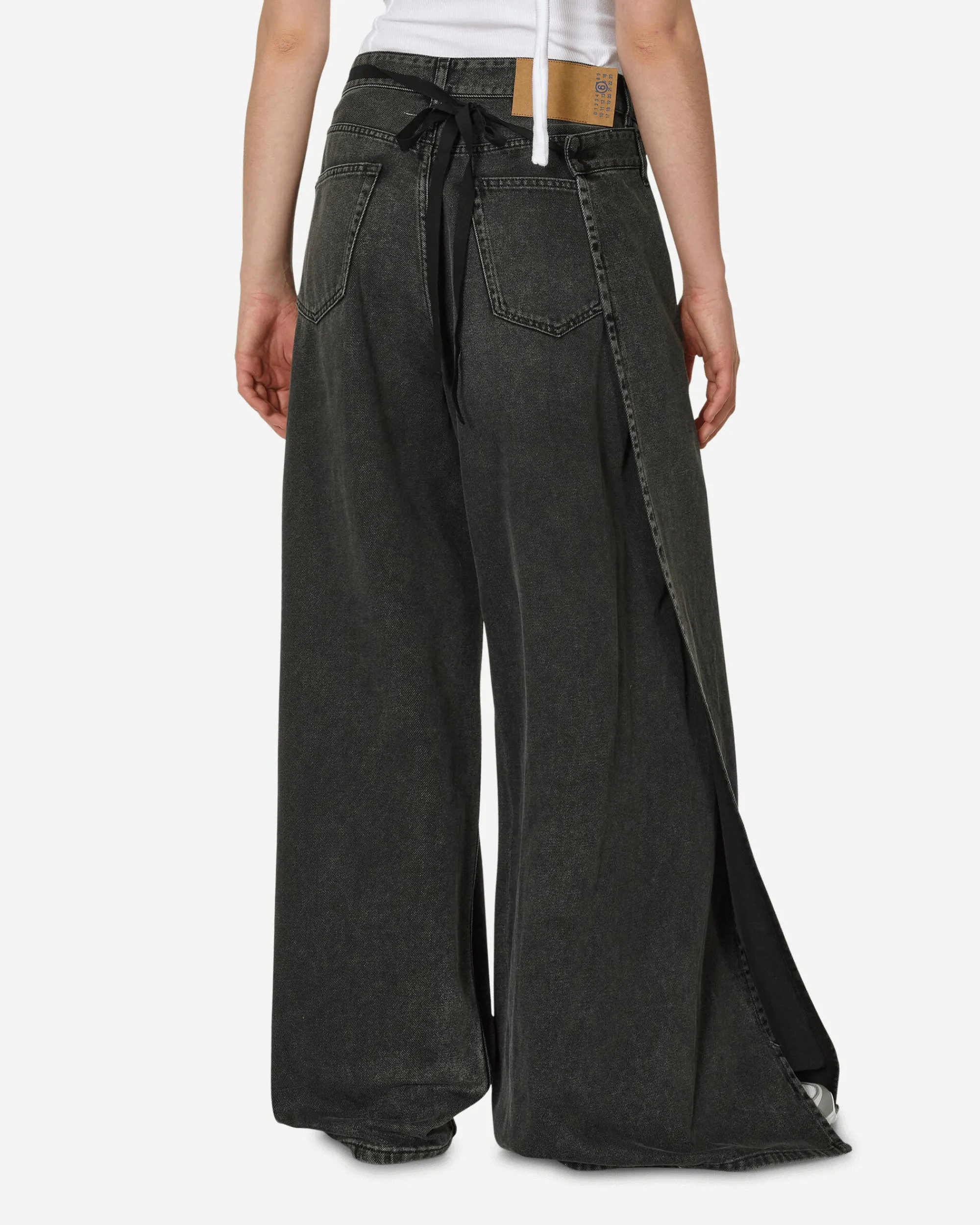 MM6 Maison Margiela Pants^5-Pocket Side Panel Denim Trousers Grey