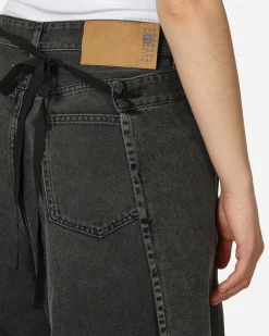 MM6 Maison Margiela Pants^5-Pocket Side Panel Denim Trousers Grey
