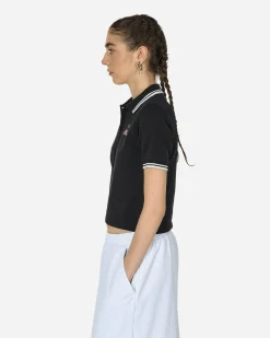 Hysteric Glamour T-Shirts^Poison Cherry Short Polo Shirt Black