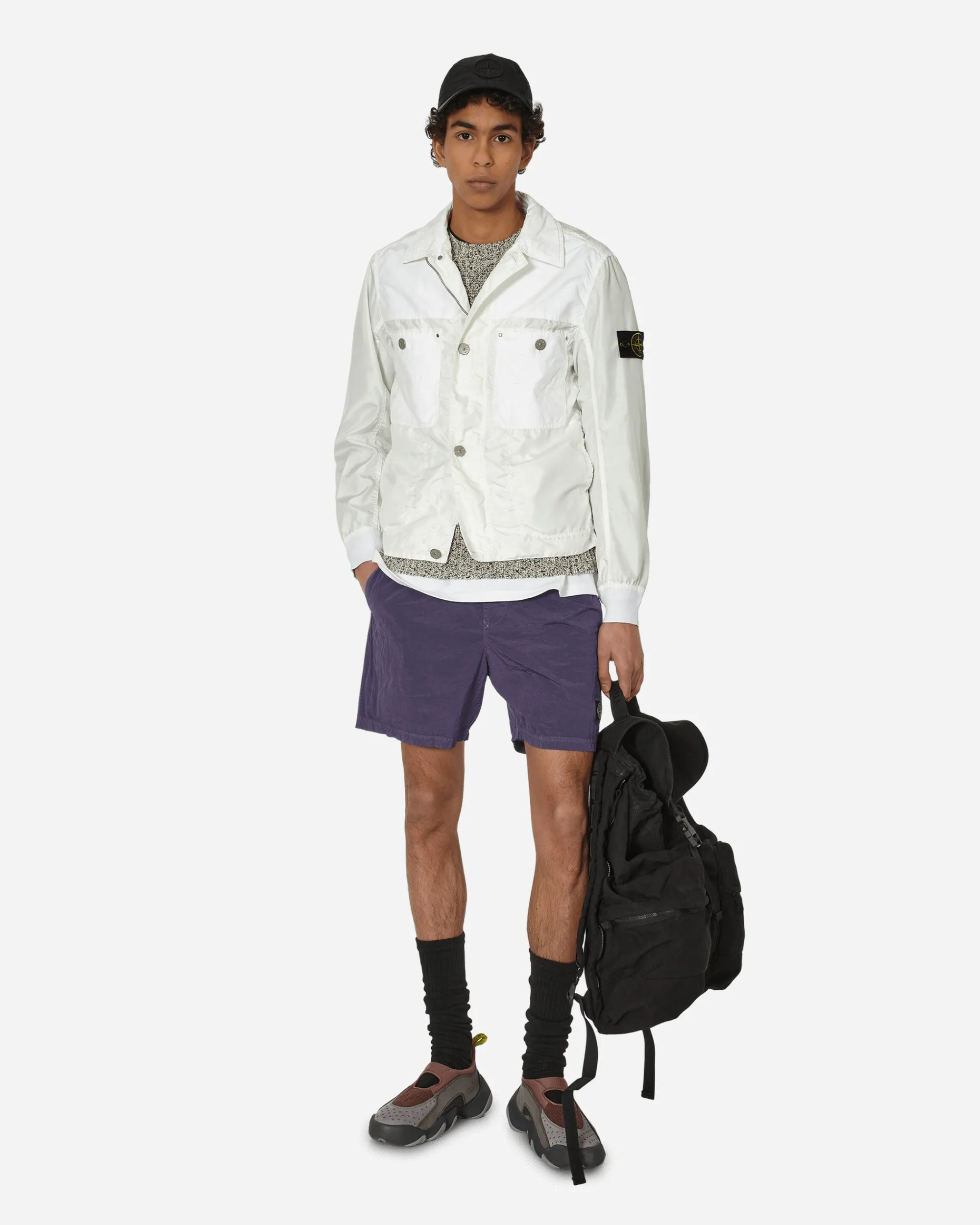 Stone Island Coats And Jackets^Polyester Tela David Light-TC Jacket White