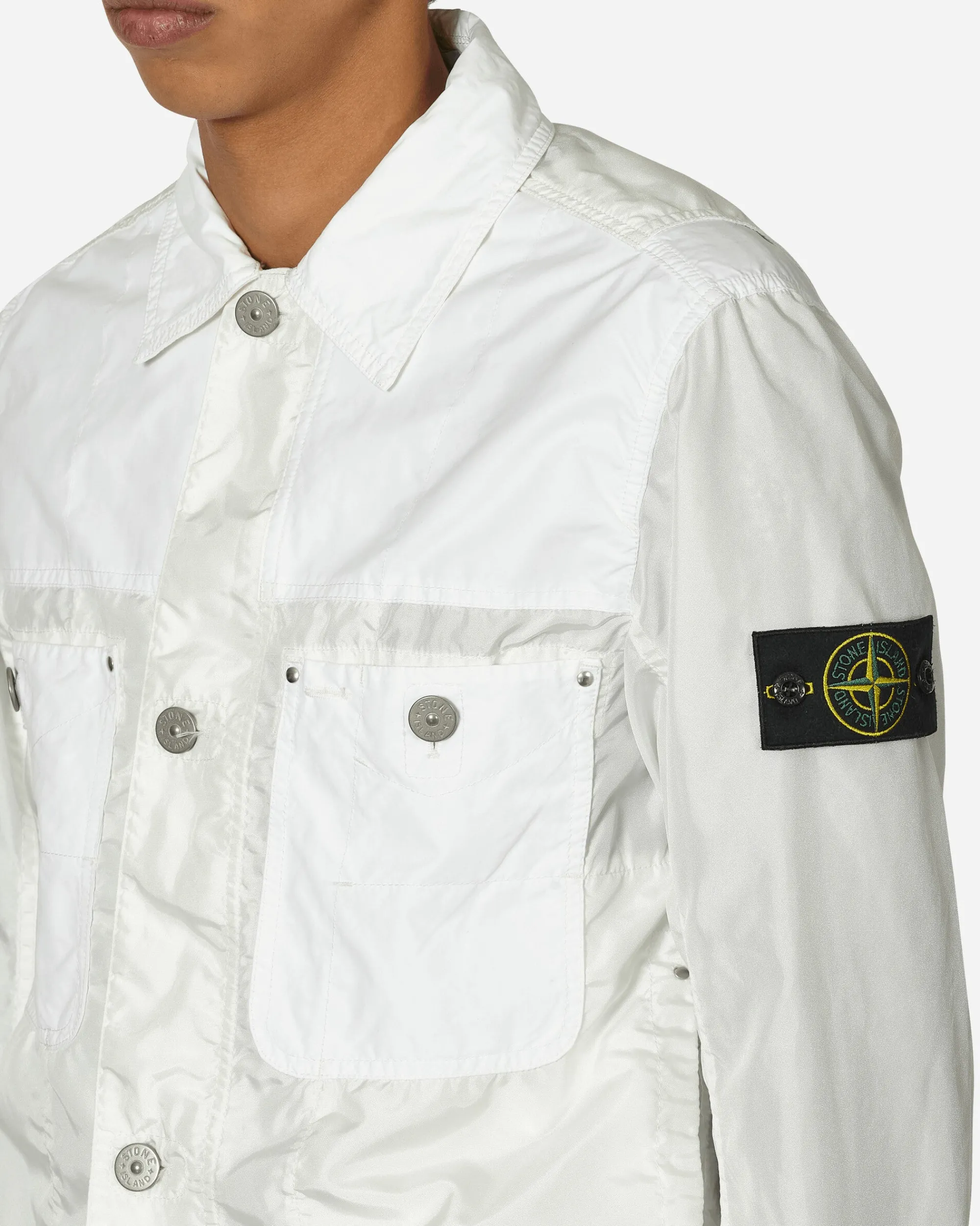 Stone Island Coats And Jackets^Polyester Tela David Light-TC Jacket White