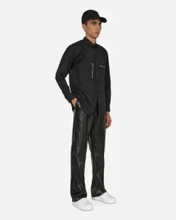 Comme Des Garçons Shirt Shirts^Poplin Zip Shirt Black