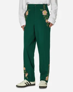 Bode Pants^Prarie Rose Trousers Green